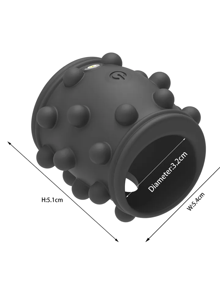Vibrating Dotted Silicone Cock Sleeve - Vibrating penis extender 4 [full]