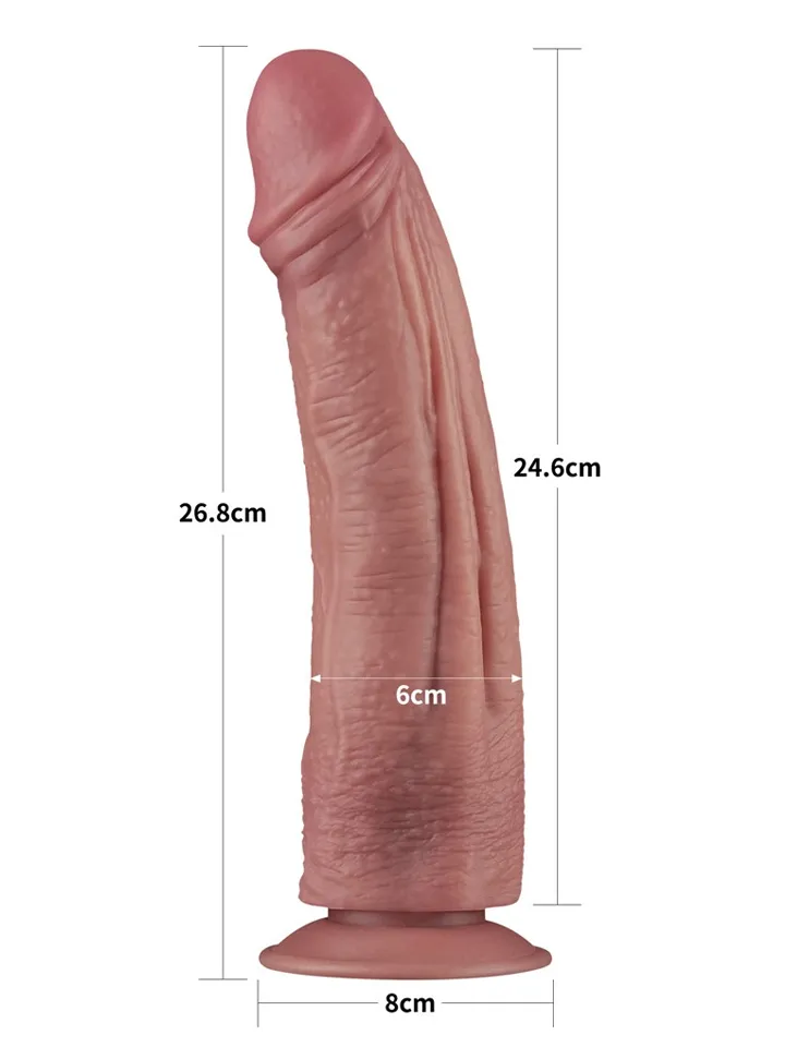 Vibrating Dual Density Power Cock 26,8 cm - Vibrating dildo 2 [full]