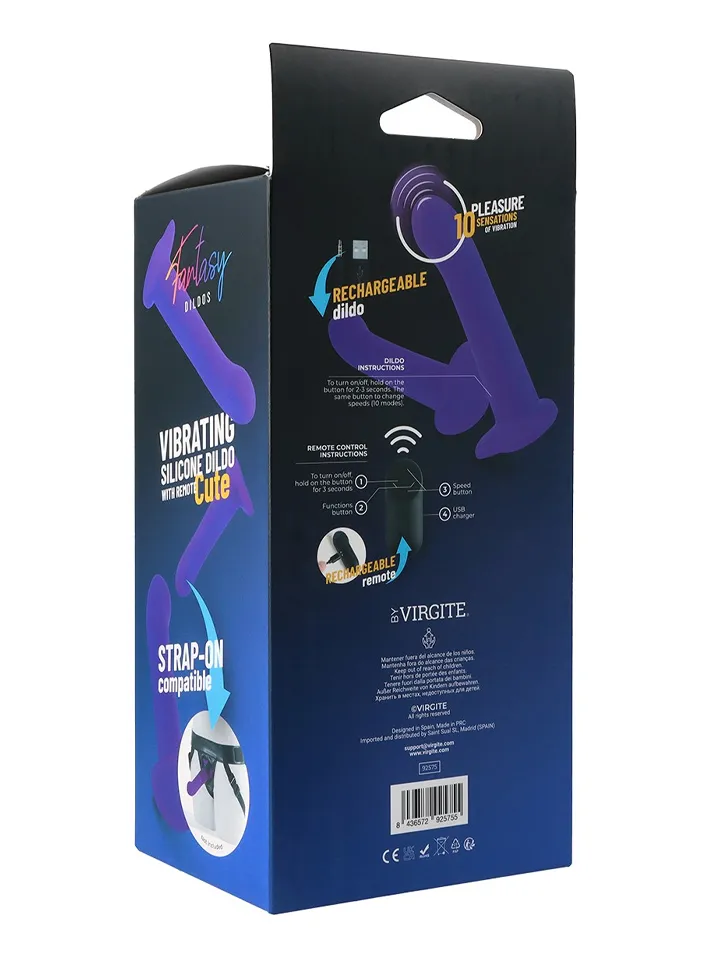 Vibrating Silicone Dildo With Remote 18 cm - Vibrating dildo 5