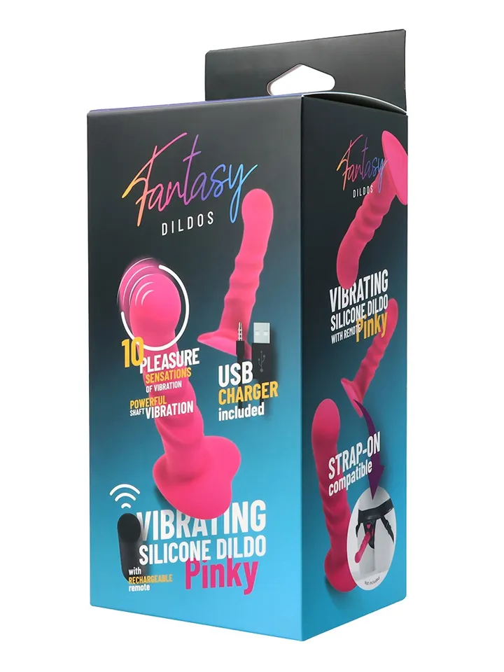 Vibrating Silicone Dildo With Remote Pink 18 cm - Vibrating dildo 4 [full]