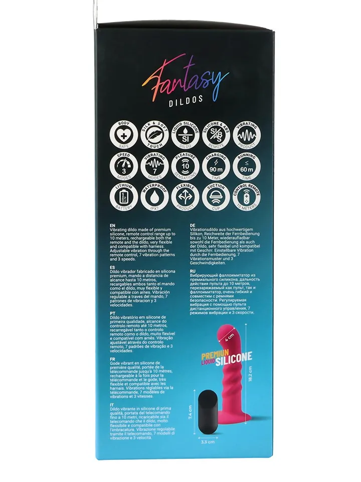 Vibrating Silicone Dildo With Remote Pink 18 cm - Vibrating dildo 5 [full]