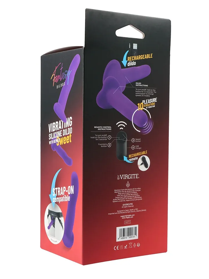 Vibrating Silicone Dildo With Remote Purple 18 cm - Vibrating dualdildo 6 [full]