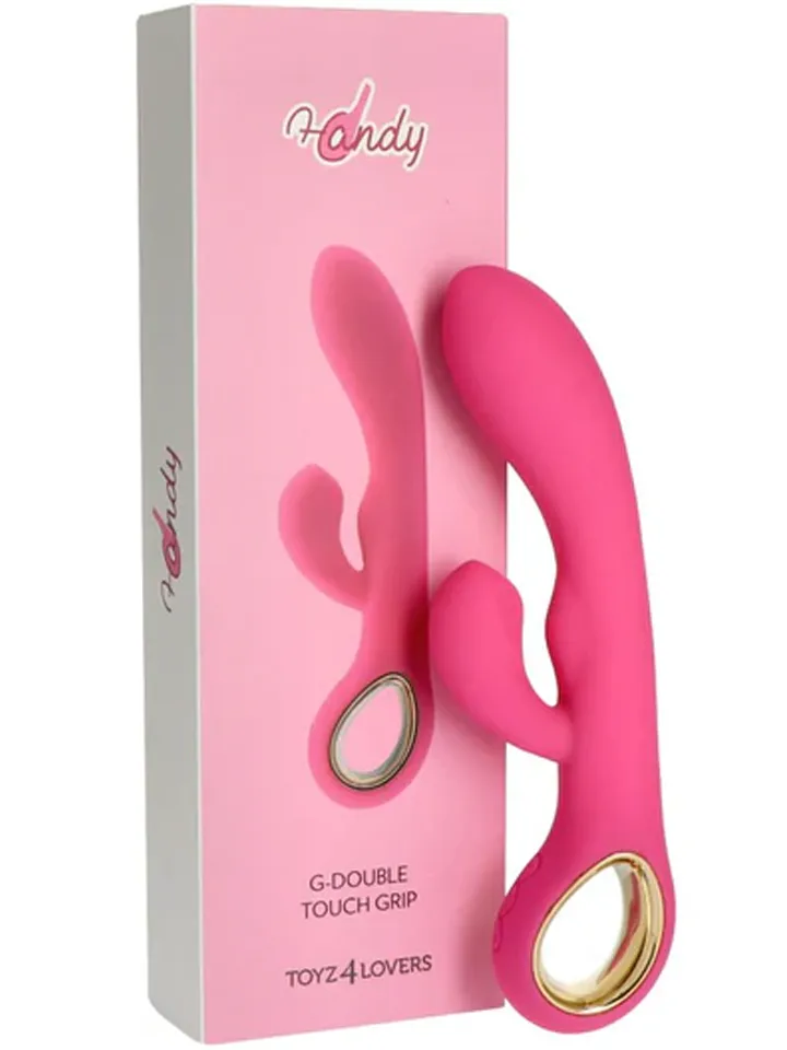 Vibrator Rabbit Handy G-Double Touch Grip Pink - Rabbit vibrator 3