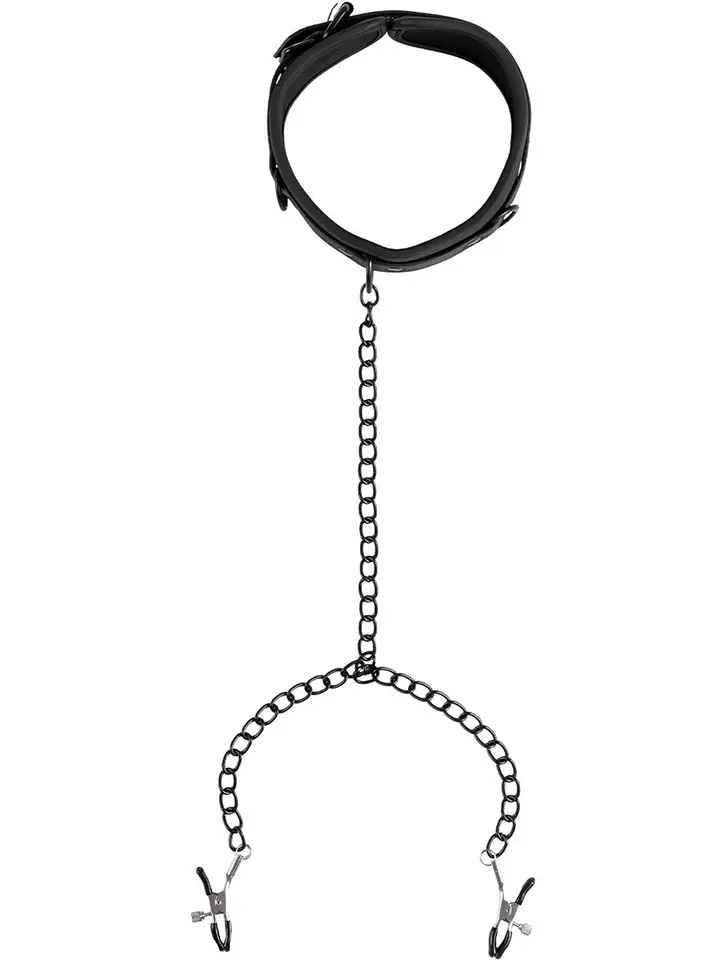 Virgite Collar With Nipples Clamps - Necklace with breast clips 1