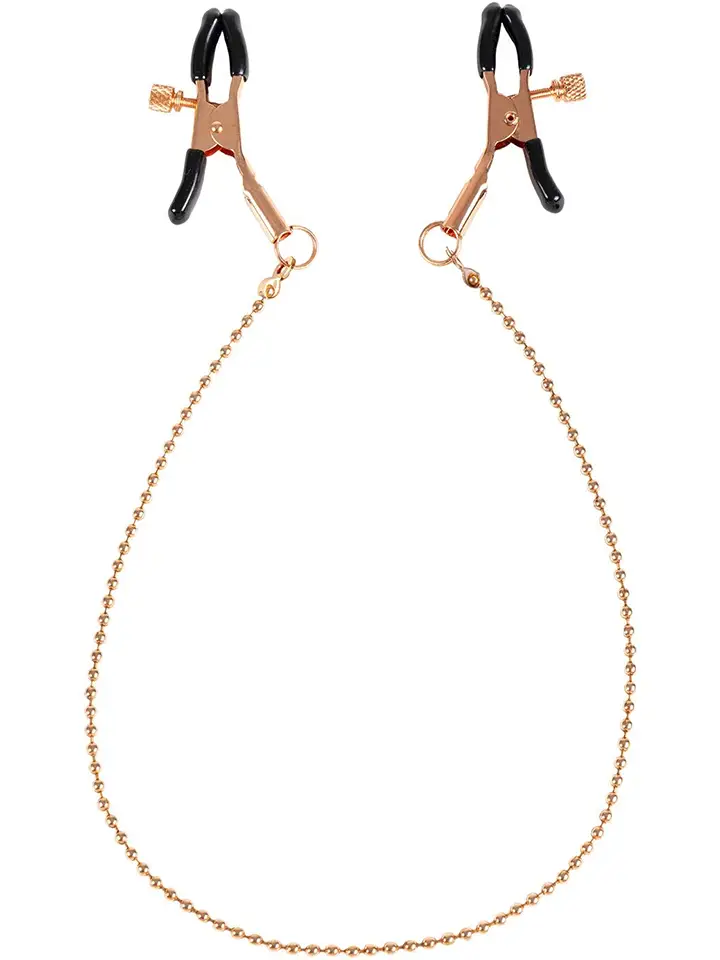 Virgite Nipple Clamps With Chain Gold - Nipple clams with chain 1