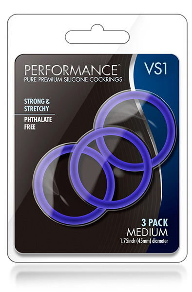 VS1 Cock Rings Medium Indigo - Cock ring set 2