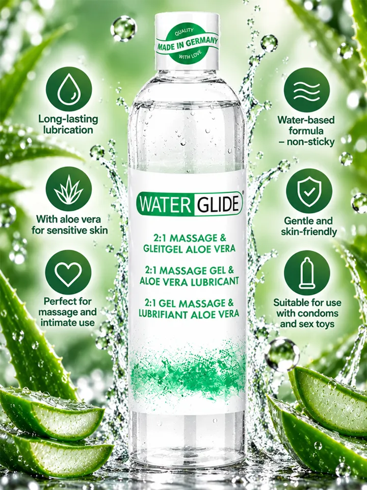 Waterglide 2:1 Massage Gel & Aloe Vera Lubricant 300ml - Lubricant & massage lotion 1 [full]