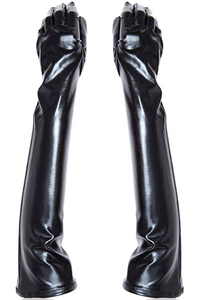 Wet Look Gloves One Size - Wetlook-Handschuhe 2