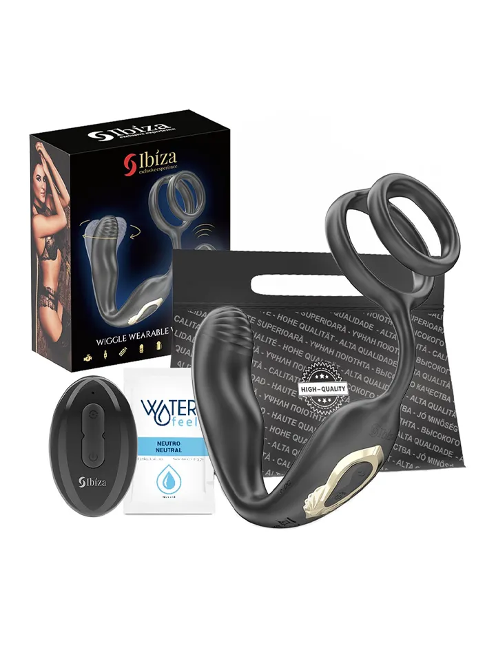 Wiggle Rotating Anal Plug With Perineal Vibration - Prostate vibrator with penis ring 4 [full]
