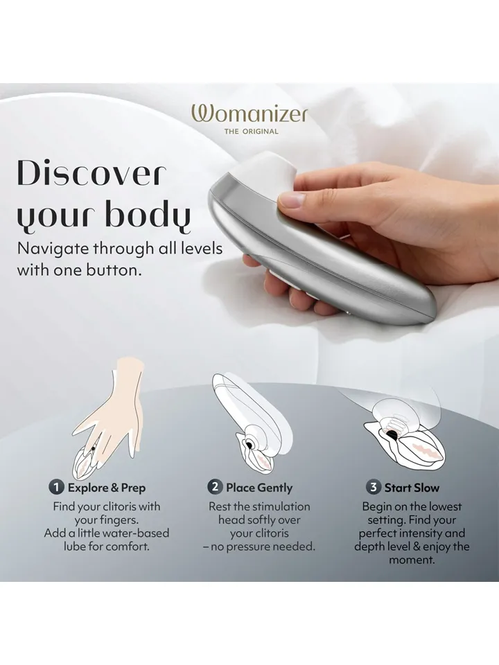 Womanizer Pro Silver - Air pressure vibrator 2 [full]