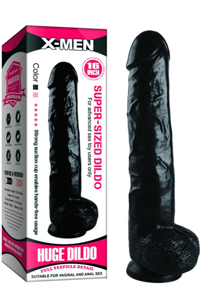 X-Men Super-Sized Dildo Black 46 cm - Extra girthy anal dildo 4