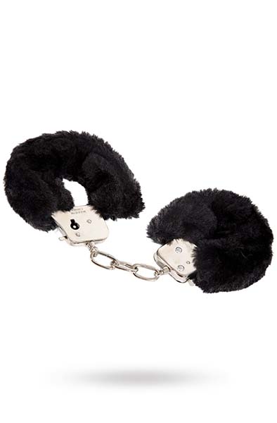 You're Under Arrest! Black Furry Cuffs - Handschellen 2