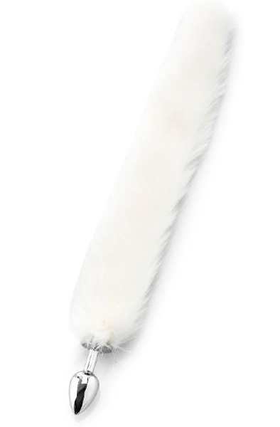 Zenn Deluxe Fluffy Fox Plug White - Animal tail anal plug 1